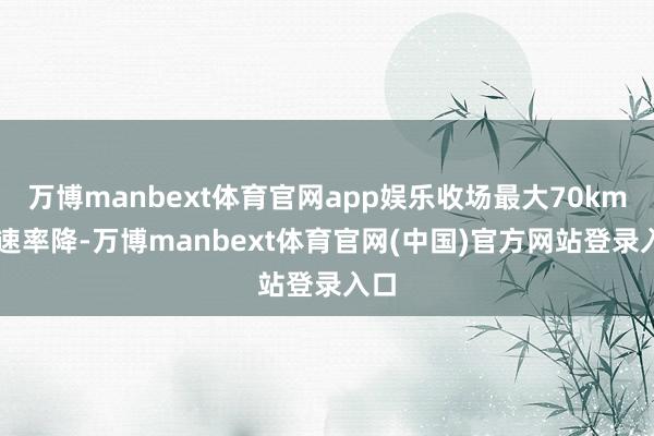 万博manbext体育官网app娱乐收场最大70km/h速率降-万博manbext体育官网(中国)官方网站登录入口