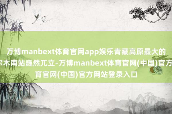 万博manbext体育官网app娱乐青藏高原最大的编组站——格尔木南站巍然兀立-万博manbext体育官网(中国)官方网站登录入口